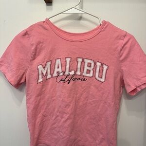 Hollister pink cropped top